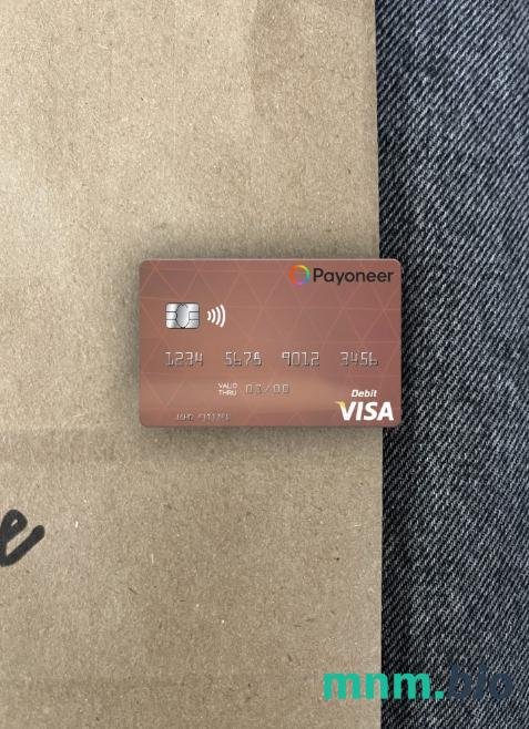 USA Payoneer visa wygląd fotograficzny skan PSD + zdjęcie